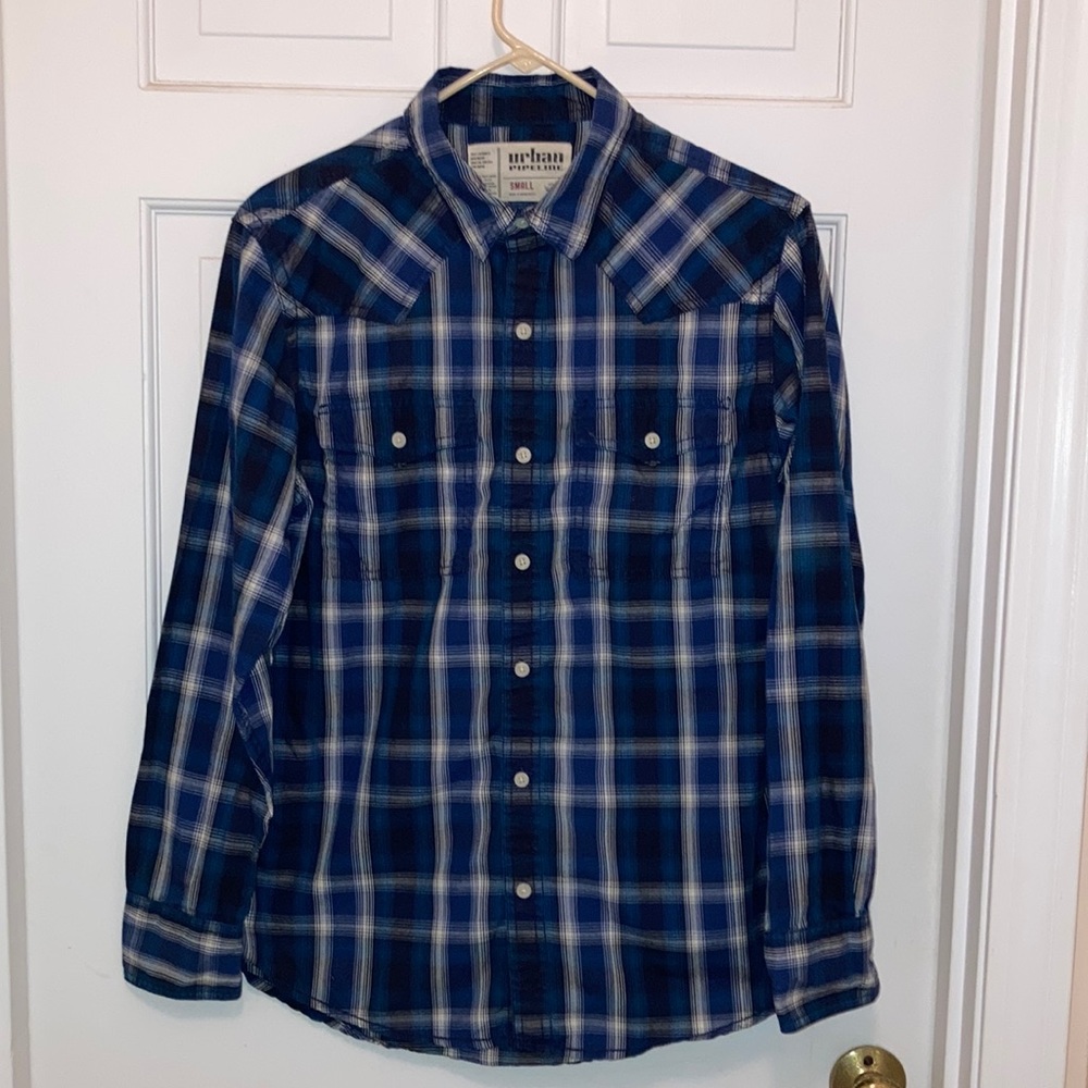 Urban Pipeline Plaid Button Down Shirt